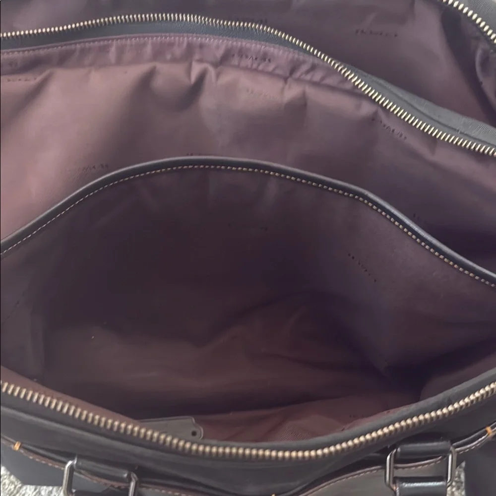 Leather-Trim Black Brief Case - Men